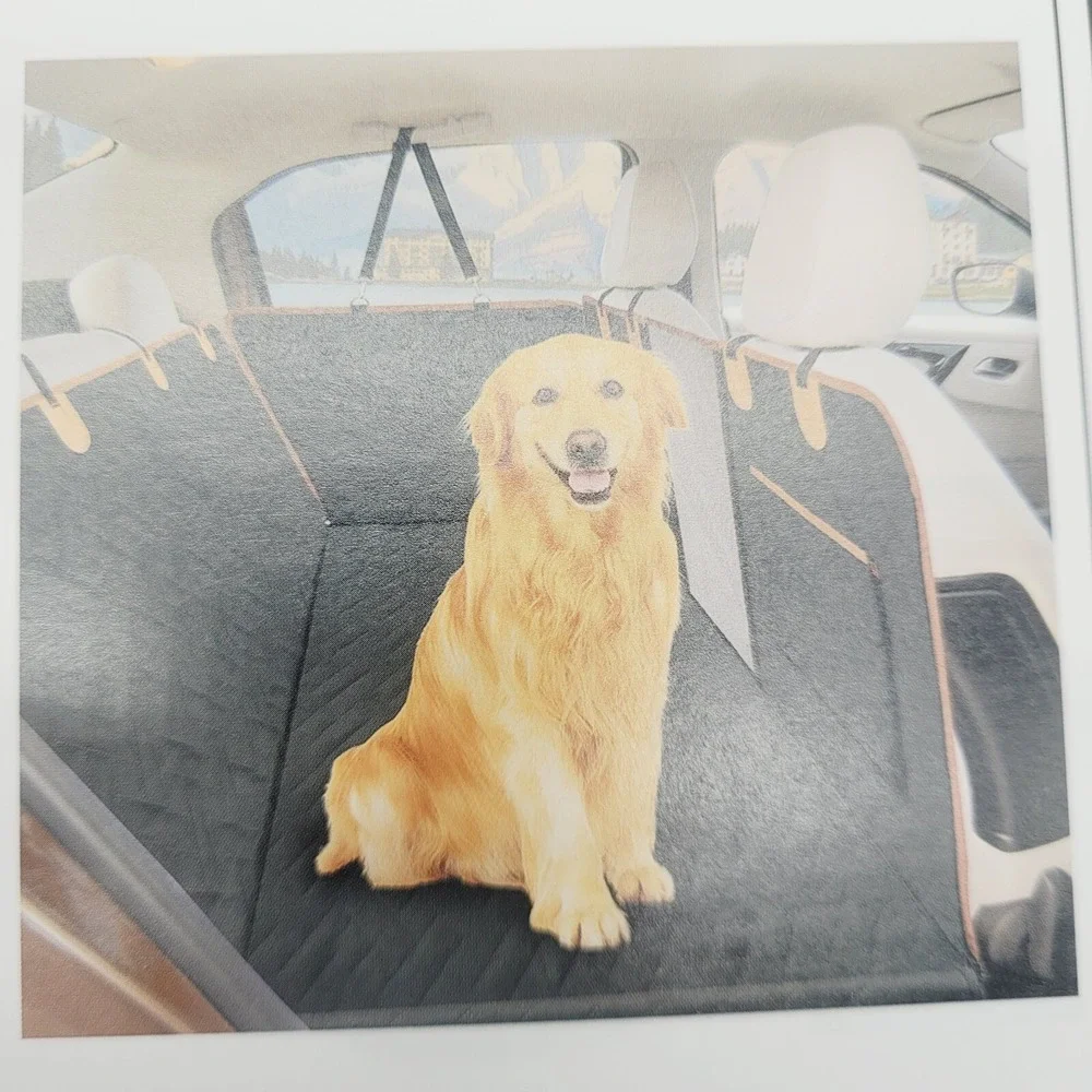 Waterproof Dog Car Seat Cover w/ Hard Bottom Extender for Truck SUV Anti-Scratch